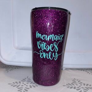 Purple Glitter Mermaid Tumbler